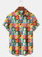 Men's Christmas Funny Graphic Short Sleeve Hawaiian Shirt